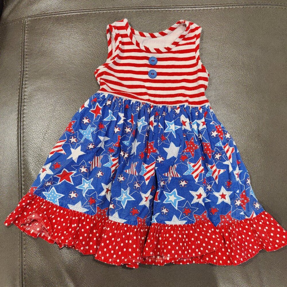 Eleanor Rose Stars and Stripes Dress Size 2